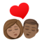 Kiss- Woman- Man- Medium Skin Tone- Medium-Dark Skin Tone emoji on Emojione